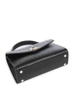 Farrah Small Handtasche genarbtes Leder schwarz