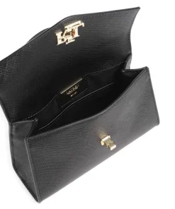 Farrah Small Handtasche genarbtes Leder schwarz