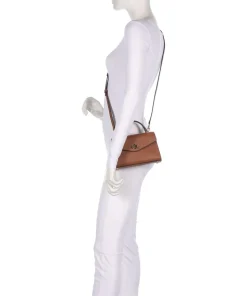 Farrah Small Handtasche genarbtes Leder braun