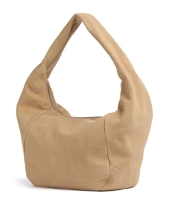 Farrah Suede M Beuteltasche Veloursleder beige