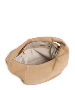 Farrah Suede M Beuteltasche Veloursleder beige