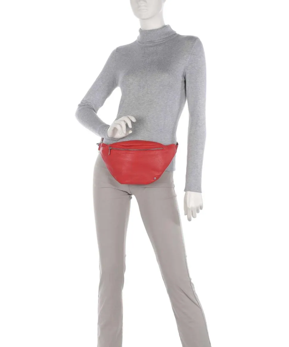 Fashion Favorites Gürteltasche weiches Rindsleder rot