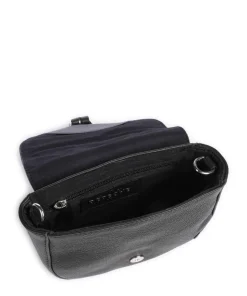 Fashion Favorites Umhängetasche genarbtes Leder schwarz