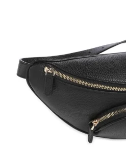 Fashion Gürteltasche genarbtes Rindsleder schwarz