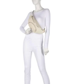 Fashion Gürteltasche genarbtes Rindsleder creme