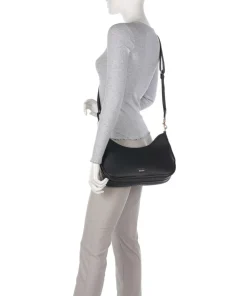 Fatto Aimee Umhängetasche genarbtes Leder schwarz