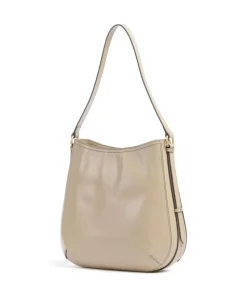 Federica Beuteltasche fein genarbtes Rindsleder beige