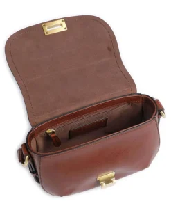 Federica Umhängetasche fein genarbtes Rindsleder braun