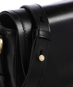 Federica Umhängetasche fein genarbtes Rindsleder schwarz