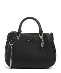 Fedora Handtasche Lederimitat schwarz