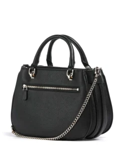 Fedora Handtasche Lederimitat schwarz