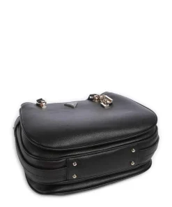 Fedora Handtasche Lederimitat schwarz