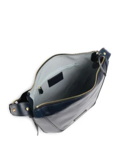 Fedora Schultertasche fein genarbtes Rindsleder dunkelblau