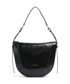 Fedora Schultertasche fein genarbtes Rindsleder schwarz