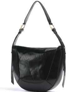 Fedora Schultertasche fein genarbtes Rindsleder schwarz