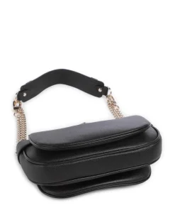 Fedora Schultertasche Lederimitat schwarz