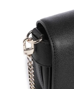 Fedora Schultertasche Lederimitat schwarz