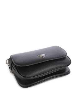 Fedora Schultertasche Lederimitat schwarz