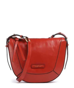 Fedora Umhängetasche fein genarbtes Rindsleder orange