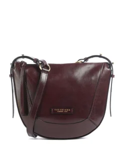 Fedora Umhängetasche fein genarbtes Rindsleder rotbraun