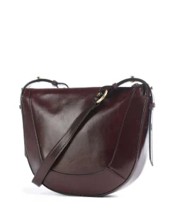 Fedora Umhängetasche fein genarbtes Rindsleder rotbraun