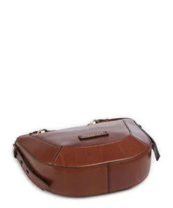 Fedora Umhängetasche fein genarbtes Rindsleder braun