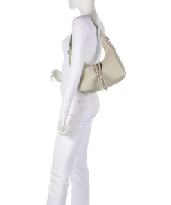 Feel Wild Beuteltasche genarbtes Leder stein