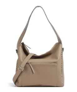 Feel Wild Beuteltasche genarbtes Leder hellbraun