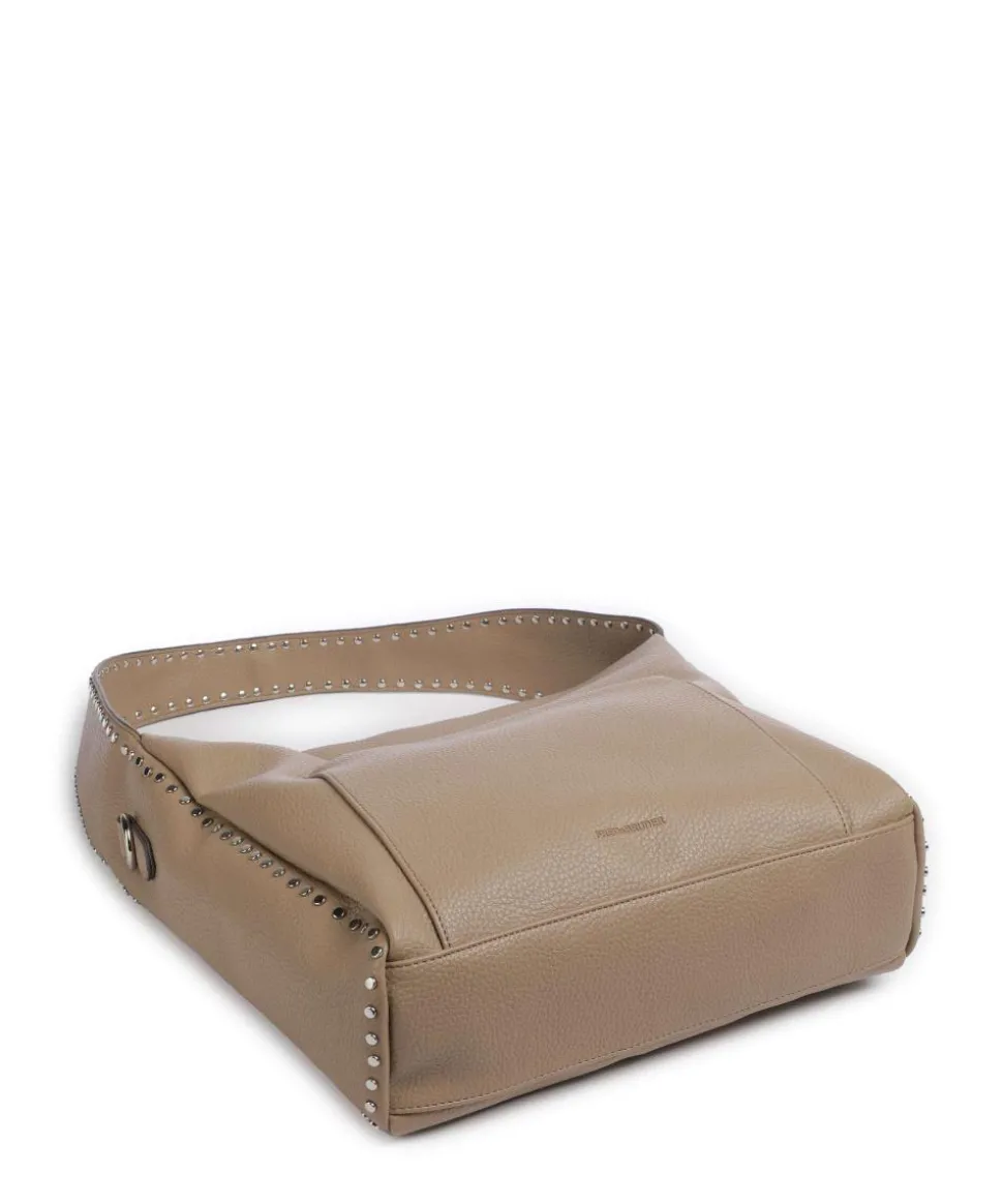 Feel Wild Beuteltasche genarbtes Leder hellbraun