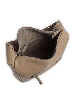 Feel Wild Beuteltasche genarbtes Leder hellbraun