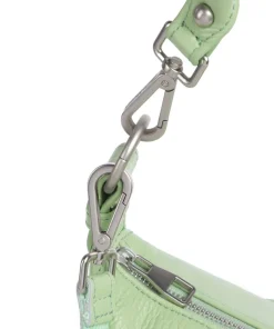 Feeling Good Schultertasche genarbtes Leder hellgrün