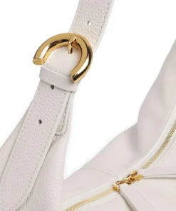 Fernanda Beuteltasche genarbtes Rindsleder weiß