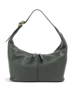 Fernanda Beuteltasche genarbtes Rindsleder dunkelgrün