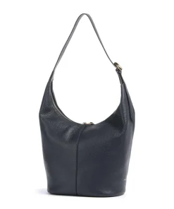 Fernanda Beuteltasche genarbtes Leder dunkelblau