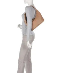 Fernanda Beuteltasche genarbtes Rindsleder hellbraun