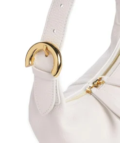 Fernanda Schultertasche genarbtes Leder weiß