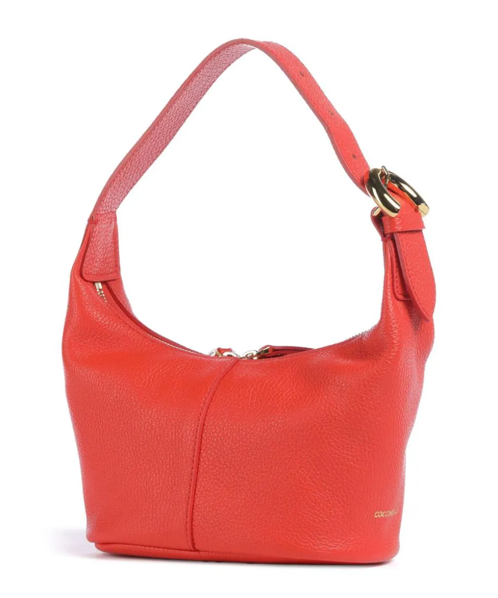 Fernanda Schultertasche genarbtes Leder rot