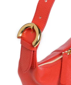 Fernanda Schultertasche genarbtes Leder rot