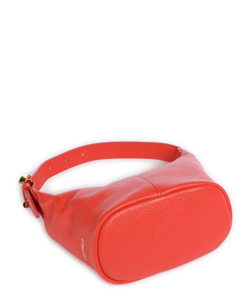 Fernanda Schultertasche genarbtes Leder rot