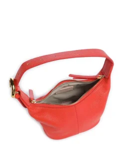 Fernanda Schultertasche genarbtes Leder rot