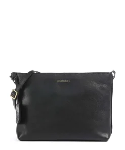 Fine Florence Umhängetasche fein genarbtes Leder schwarz