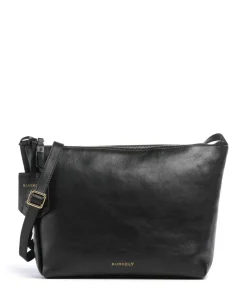 Fine Florence Umhängetasche fein genarbtes Leder schwarz