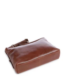 Fine Florence Umhängetasche fein genarbtes Leder braun