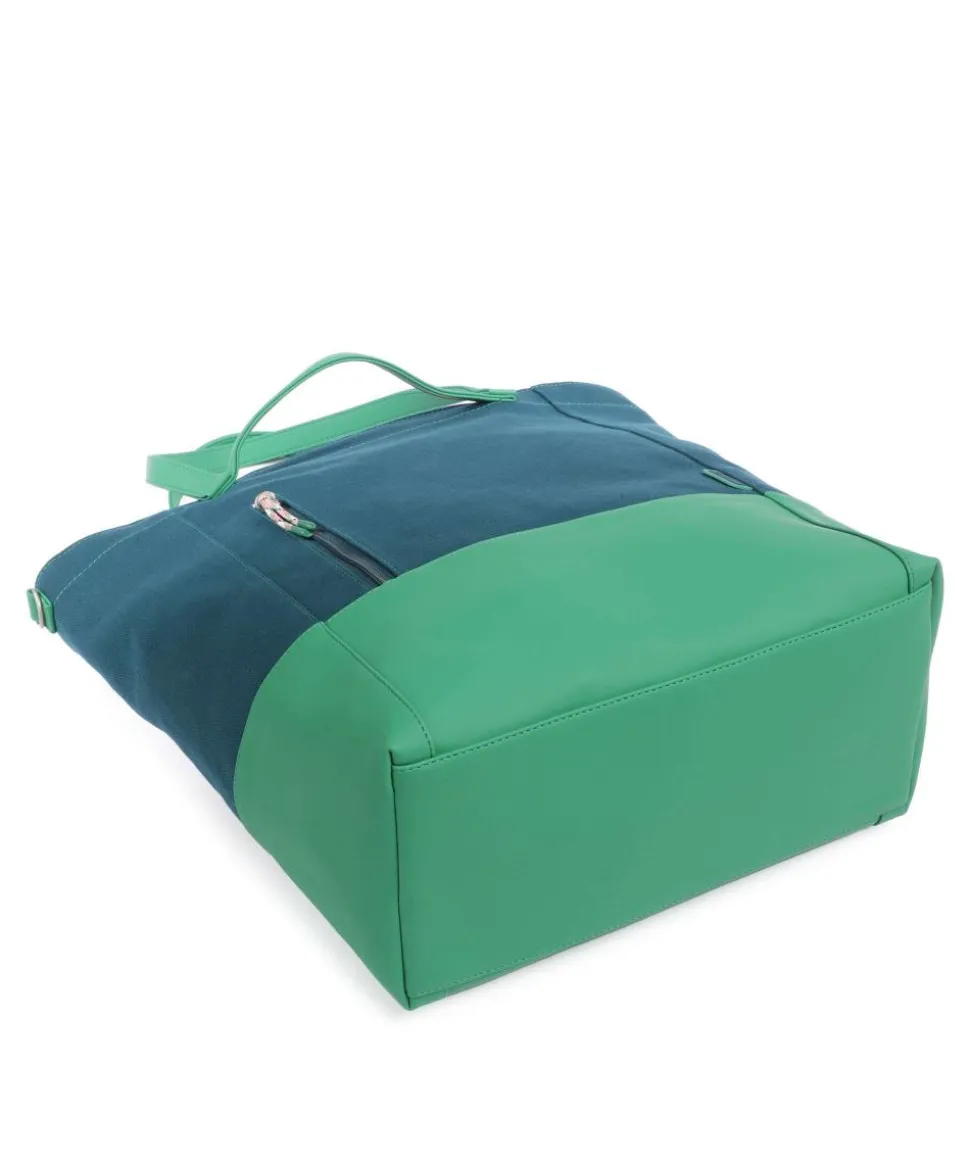 Fiorella FI200 Shopper Lederimitat, Canvas petrol