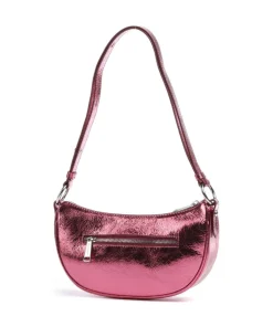 Firenze Fashion Schultertasche genarbtes Rindsleder pink