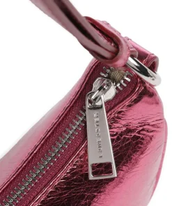 Firenze Fashion Schultertasche genarbtes Rindsleder pink