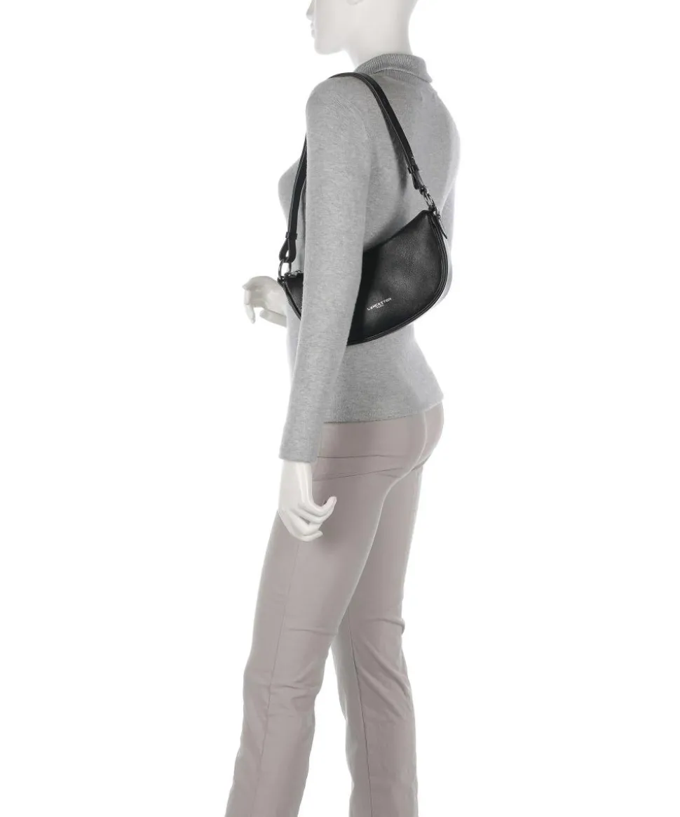 Firenze Fashion Schultertasche genarbtes Rindsleder schwarz