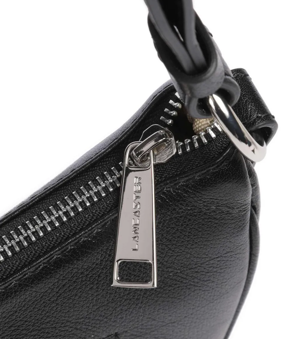 Firenze Fashion Schultertasche genarbtes Rindsleder schwarz