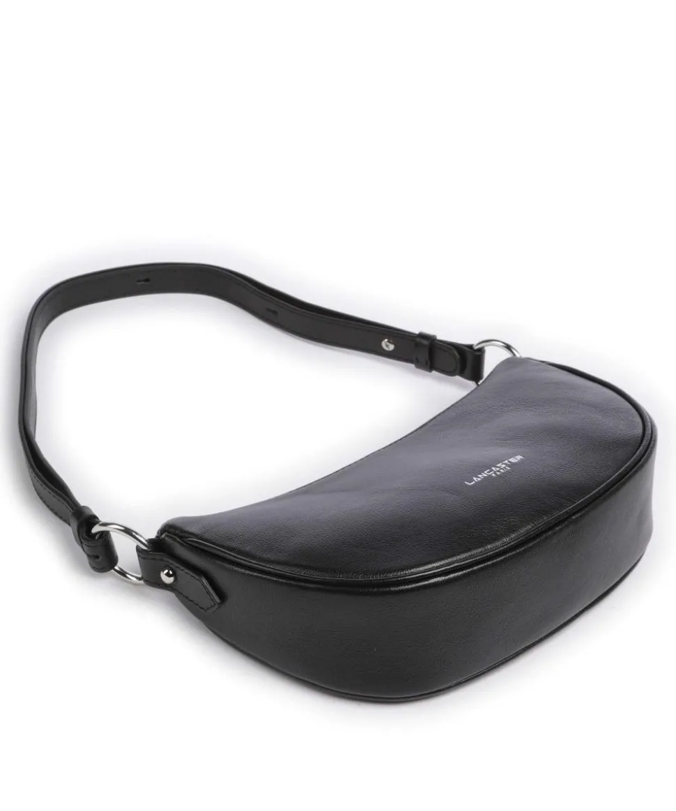 Firenze Fashion Schultertasche genarbtes Rindsleder schwarz