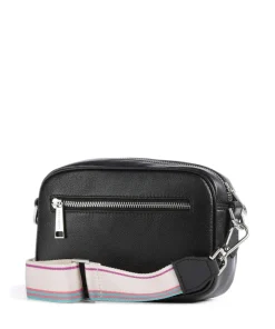 Firenze Fashion Umhängetasche fein genarbtes Rindsleder schwarz